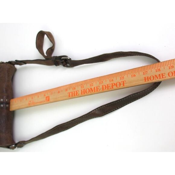 ROOMY Patricia Nash BROWN GENUINE LEATHER FLAP X-BODY SHOULDER BAG HANDBAG PURSE - Picture 15 of 16